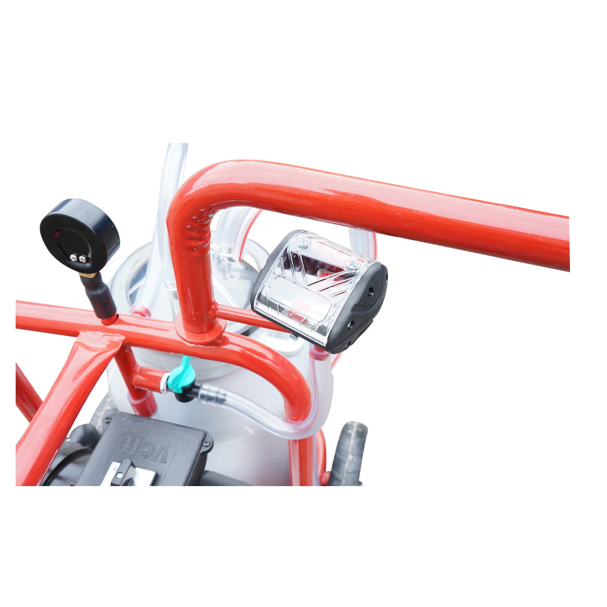 Milking machine for cows with a 160cc collector group, electrostatically painted chassis, 30L aluminum bucket, 1 post Breckner Germany
