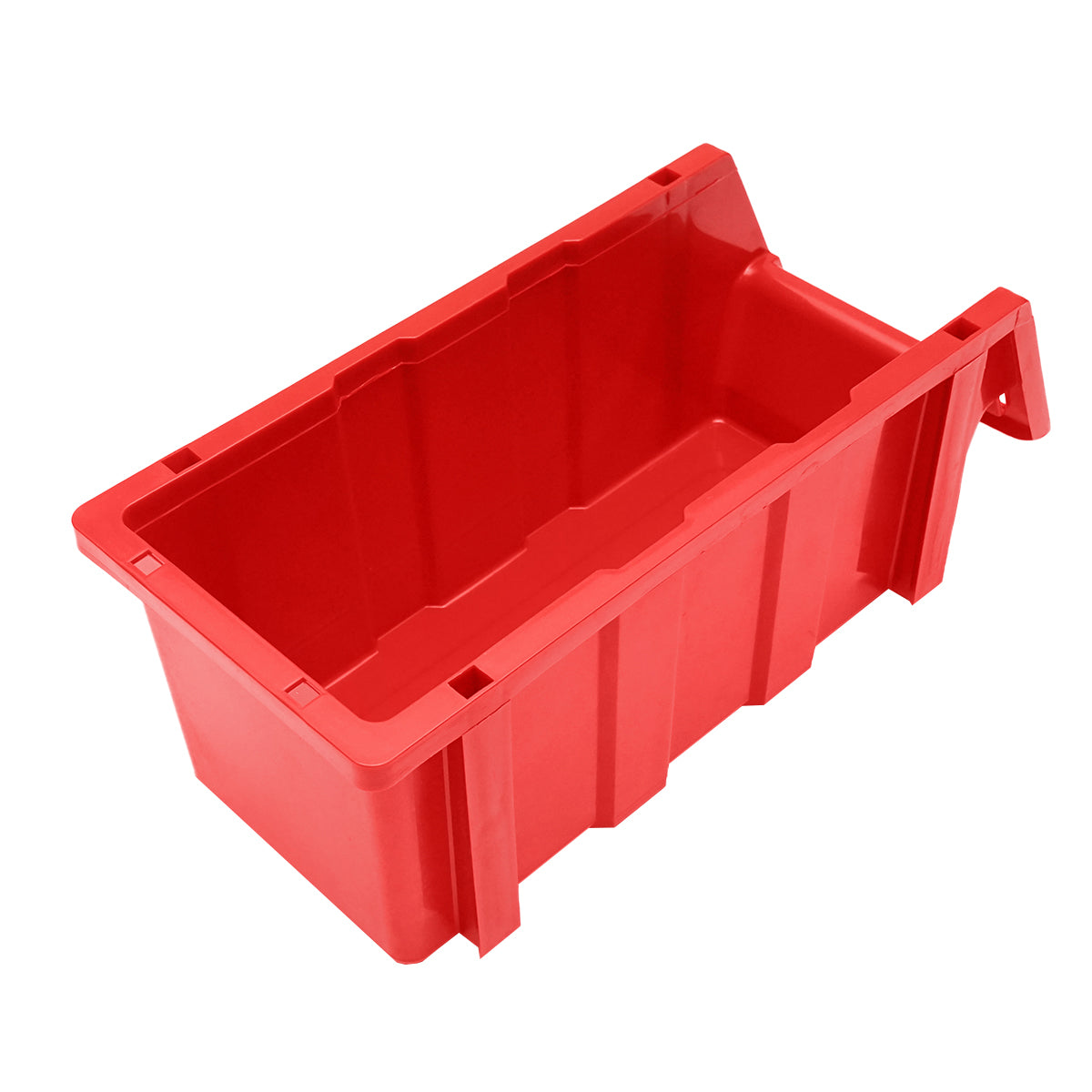 Stand with 24 boxes for storage/organization, red plastic box, blue, 700x400x1150mm