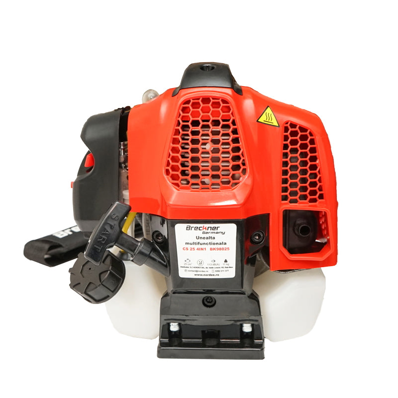4 in 1 multifunctional gasoline lawn mower 1 cylinder 0.9kW/9000rpm. 25cc Breckner Germany