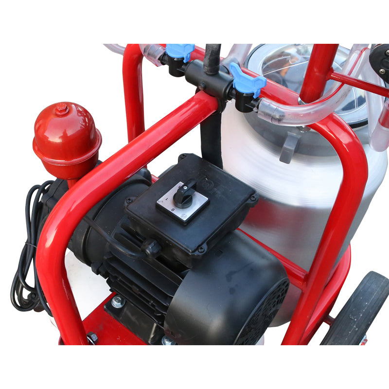 2-station milking machine, 40L aluminum tank with bottle, vacuum reservoir Breckner Germany