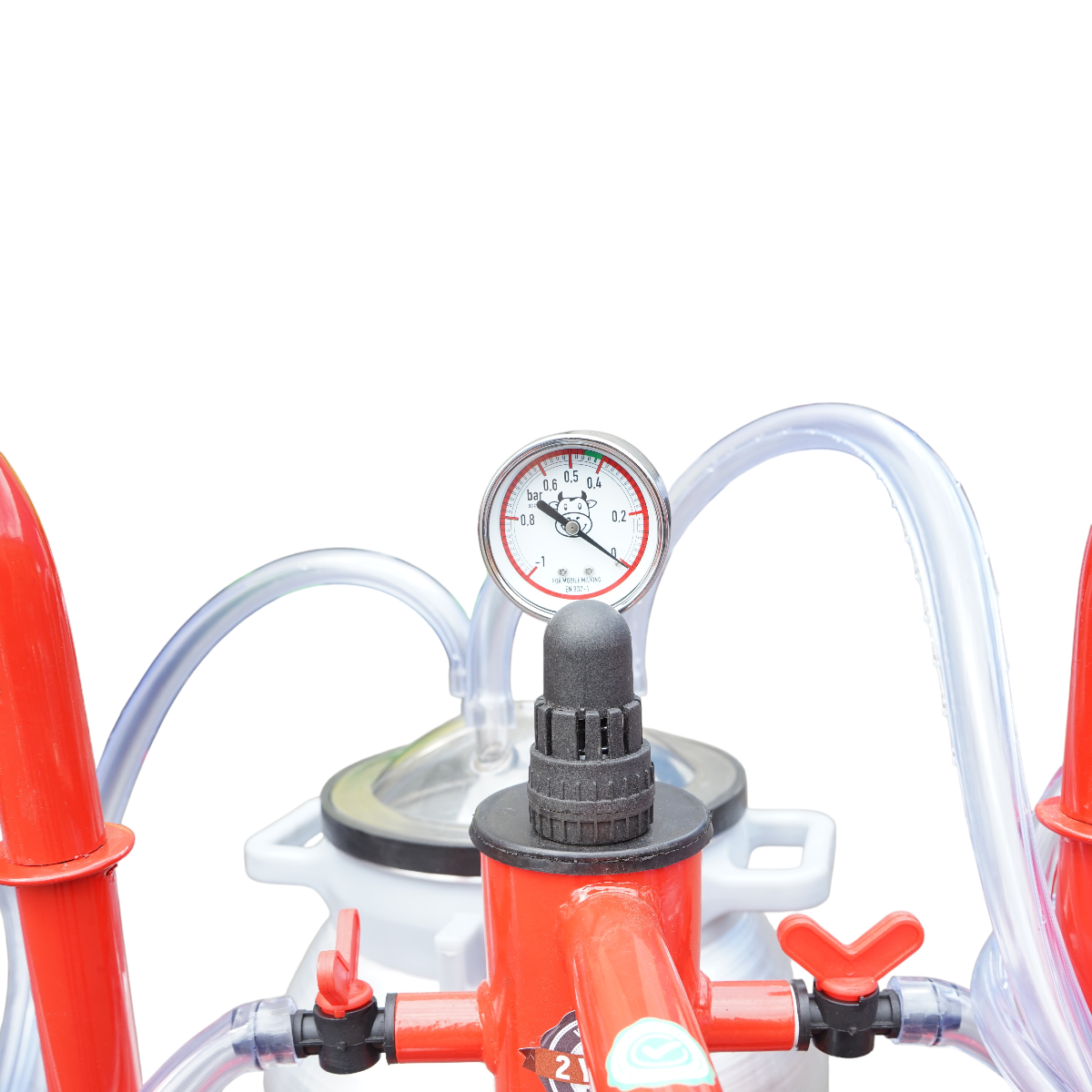 Milking machine for cows with 2 positions, 40L aluminum tank with vacuum frame (Breckner Germany)