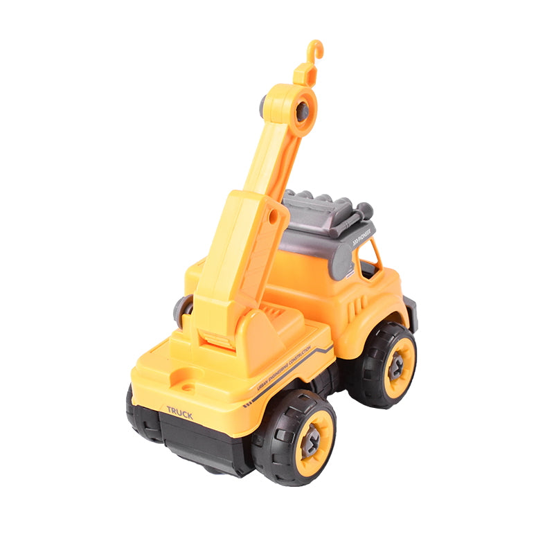 Remote control crane toy construction vehicle that can be assembled DIY