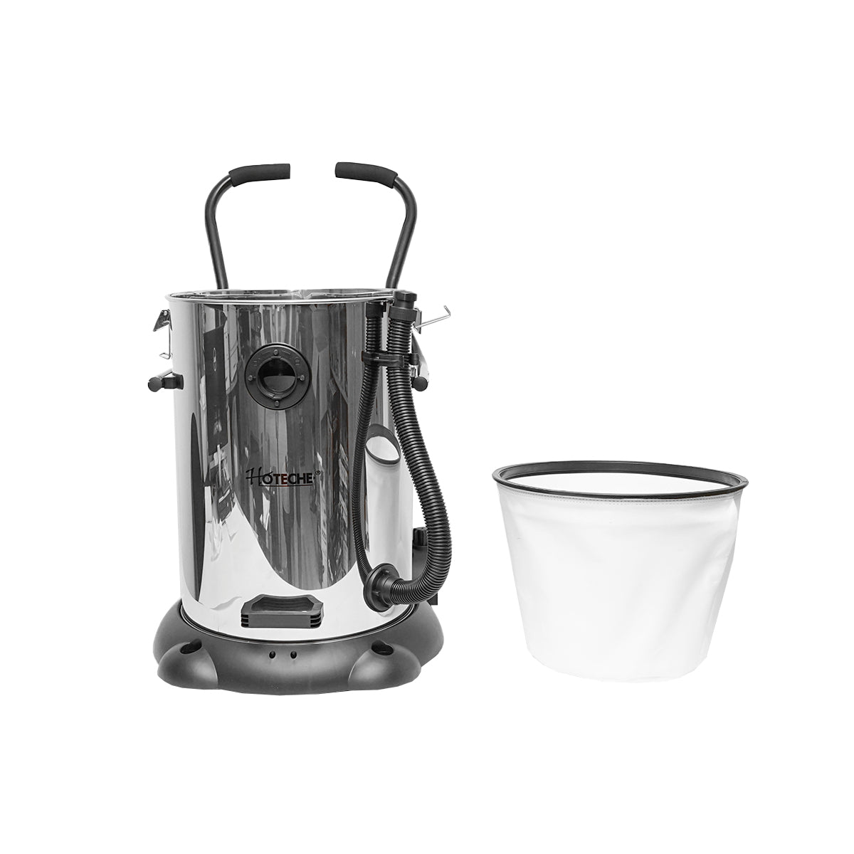 Professional industrial wet/dry vacuum cleaner volume 75L power supply voltage 220V, power 2x1200W stainless steel body Hoteche
