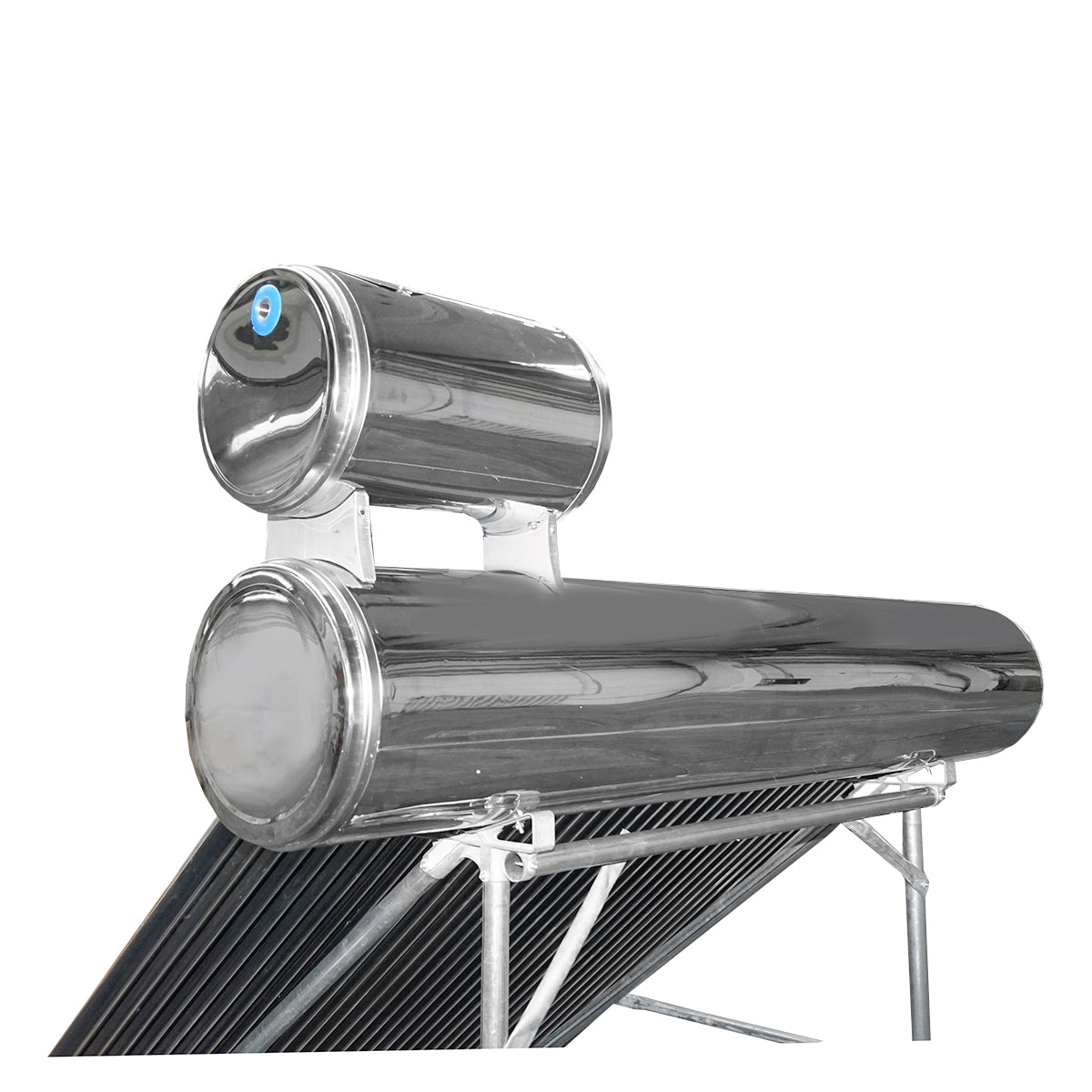 Unpressurized stainless steel solar panel with 36 tubes for hot water, 260L boiler, 2390x2200x1820mm Breckner Germany