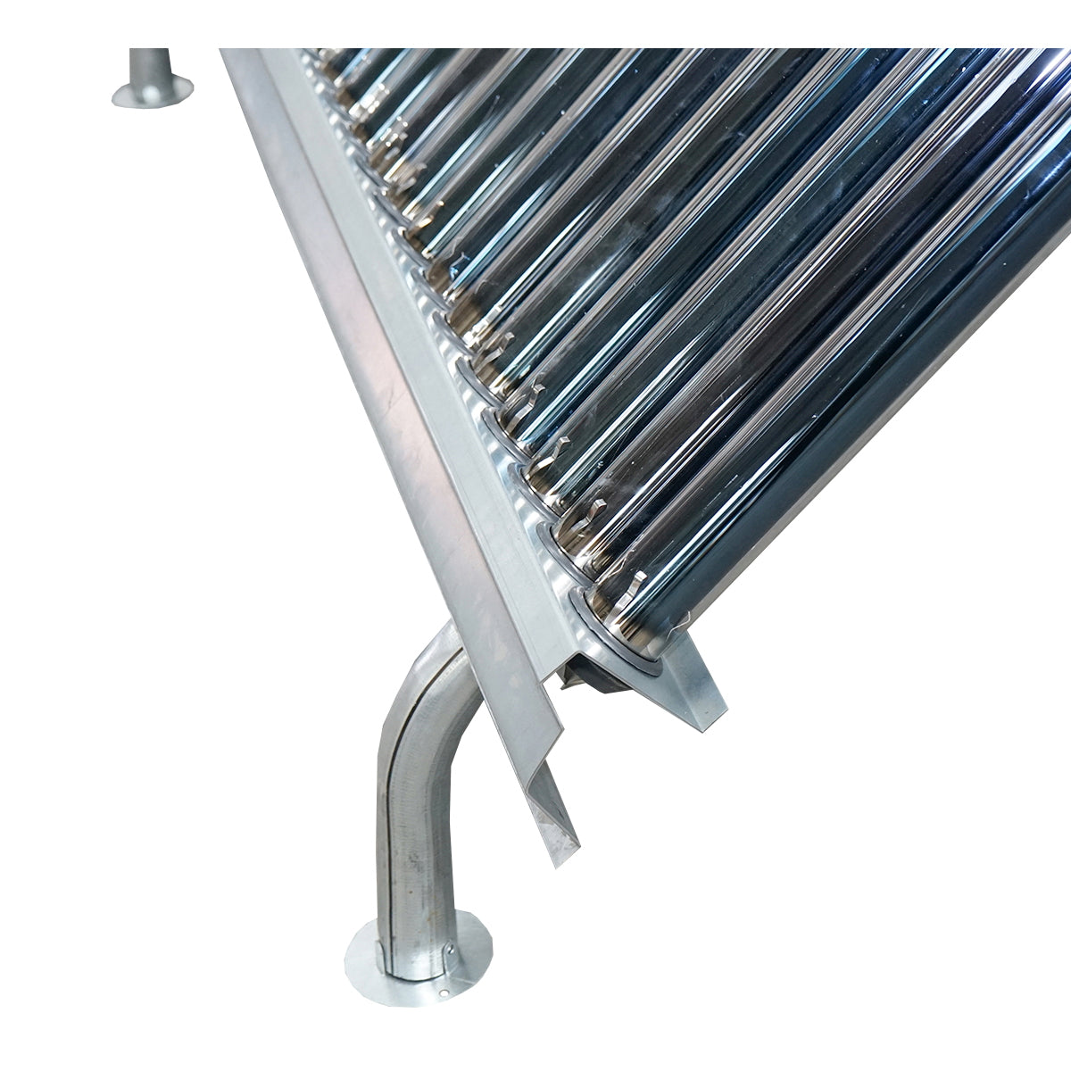 Unpressurized stainless steel solar panel with 30 tubes for hot water, 210L boiler, 2020x2200x1820mm Breckner Germany