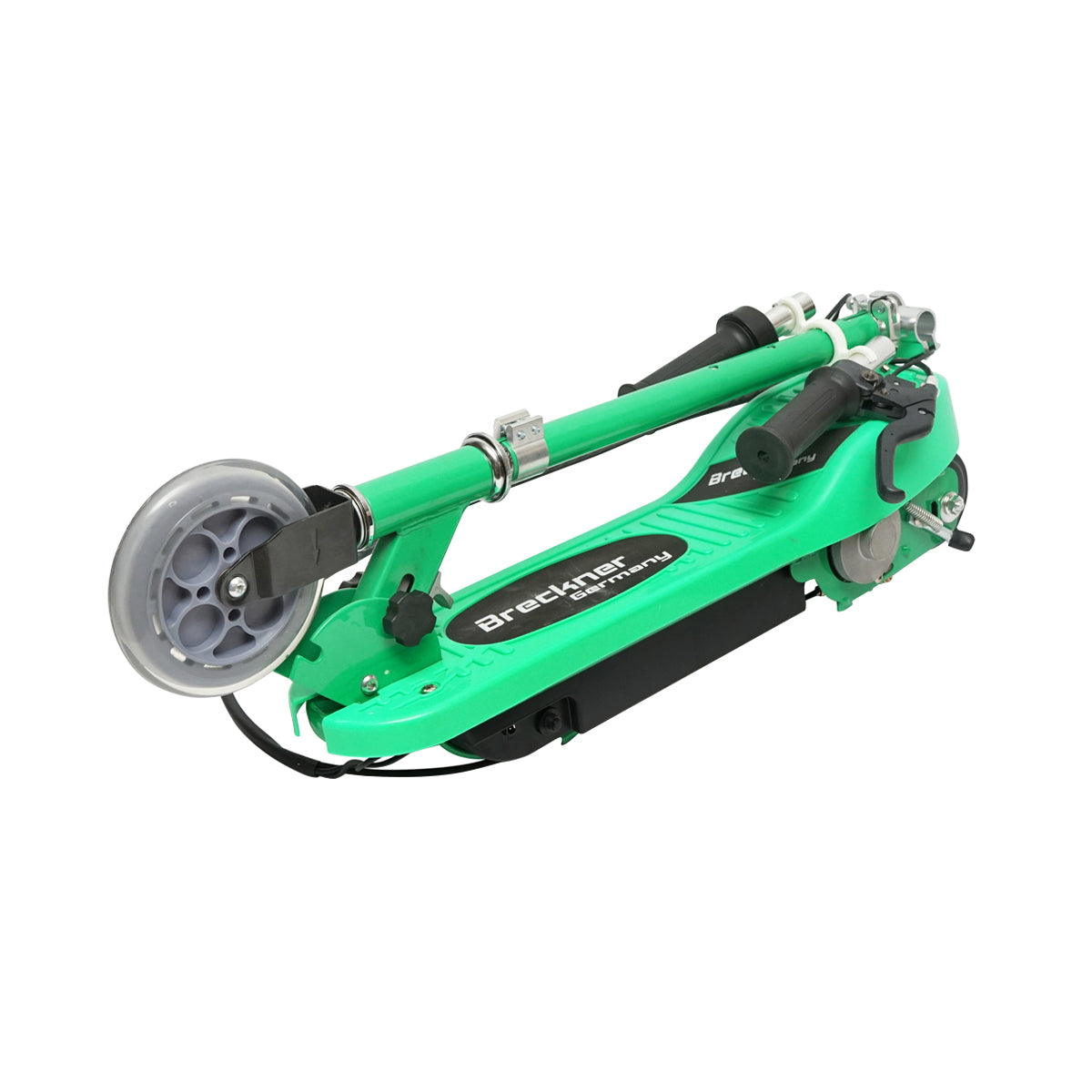 Green electric scooter 120W 24V 4.5Ah for children, maximum weight 65Kg, maximum speed 12km/h Breckner Germany
