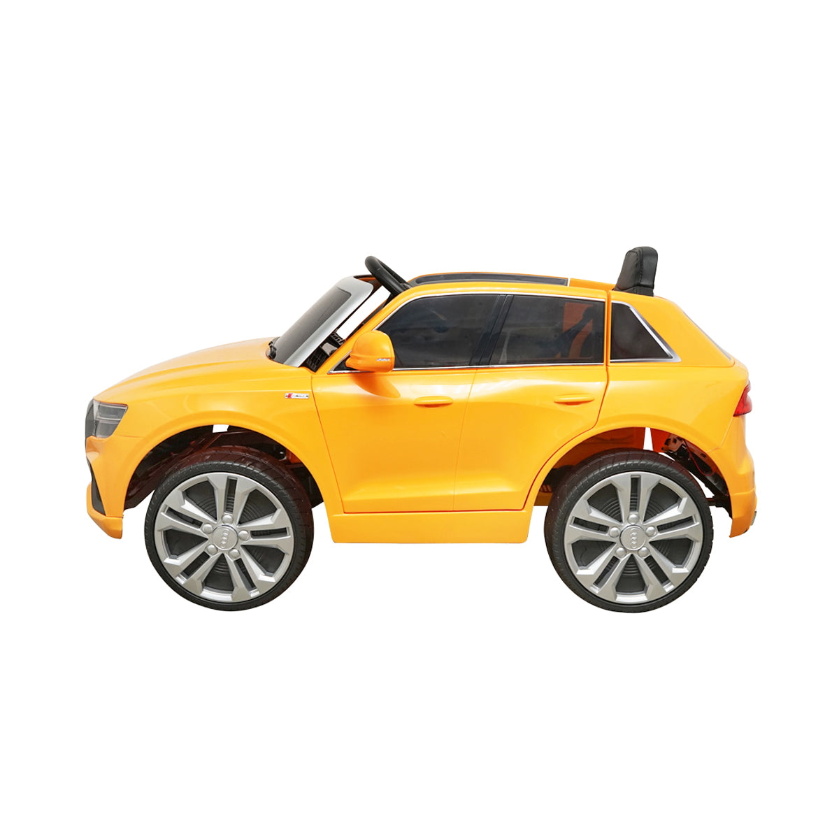 6V/7Ah battery-powered electric car with remote control for kids JJ2066 yellow Audi Q8 with leather seat