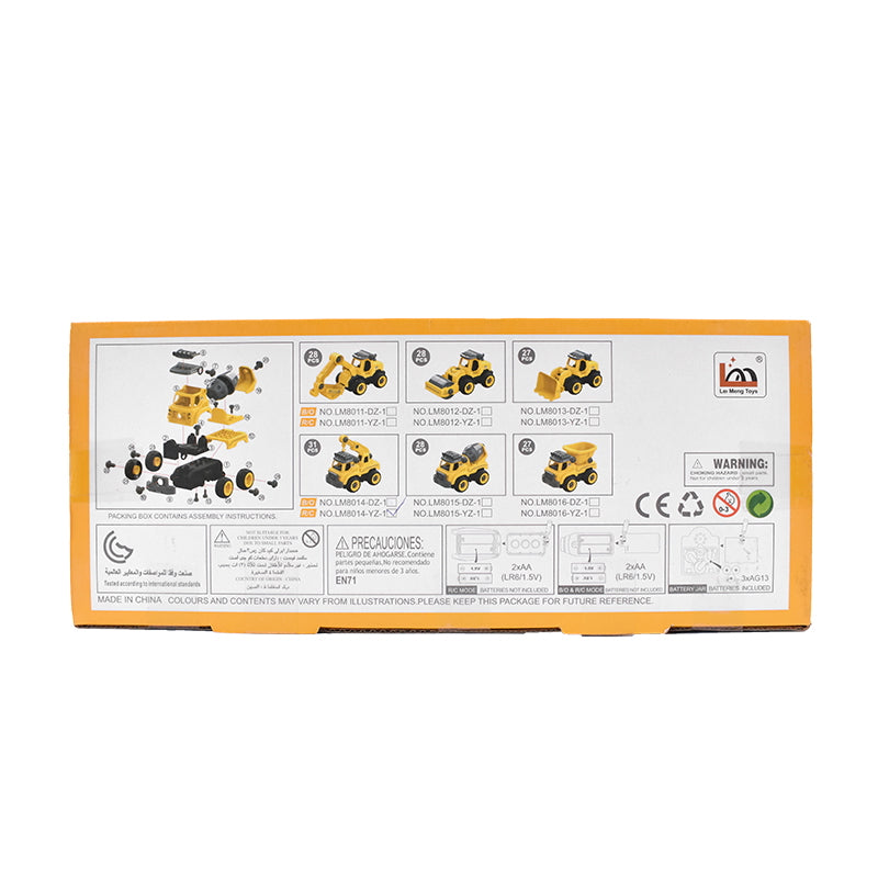 Remote control crane toy construction vehicle that can be assembled DIY