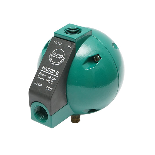 External automatic spherical condensation discharge HAD20-B, 16 bar, 1/2 for screw air compressor