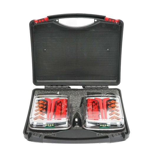 Set of LED trailer lights 12-24V with magnet and wireless control, 3.7V/2000mAh battery IP65 Breckner Germany