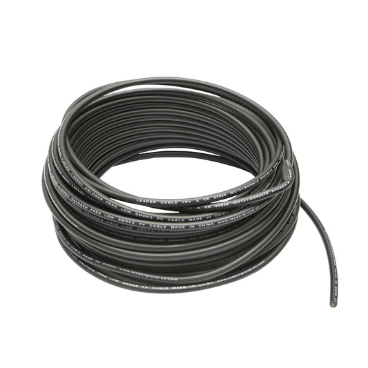 Solar panel cable 4mmx20m black 1.5KV, H1Z2Z2-K Leader