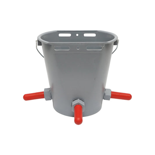 8L bucket with 3 teats for calf nursing - waterer