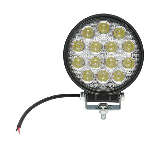Lamp with 14 LEDs 10-30V 42W beam angle 60 degrees flood type 114x114x61mm IP67 6000K
