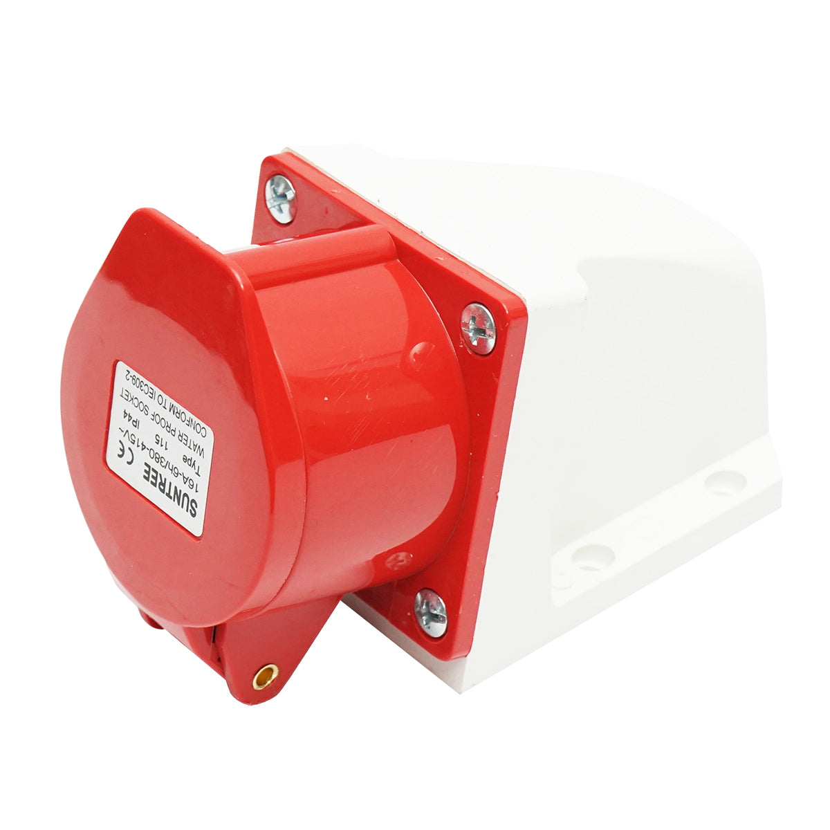 Suntree surface-mounted industrial plug 16A, 380V, IP44, 6H