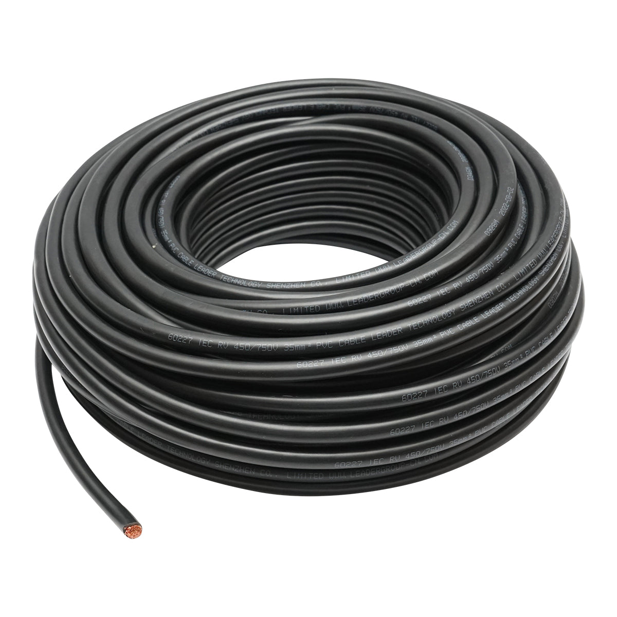 1x35mm power cable with stranded copper for battery, welding RV-K 450/750V roll 50m Breckner Germany