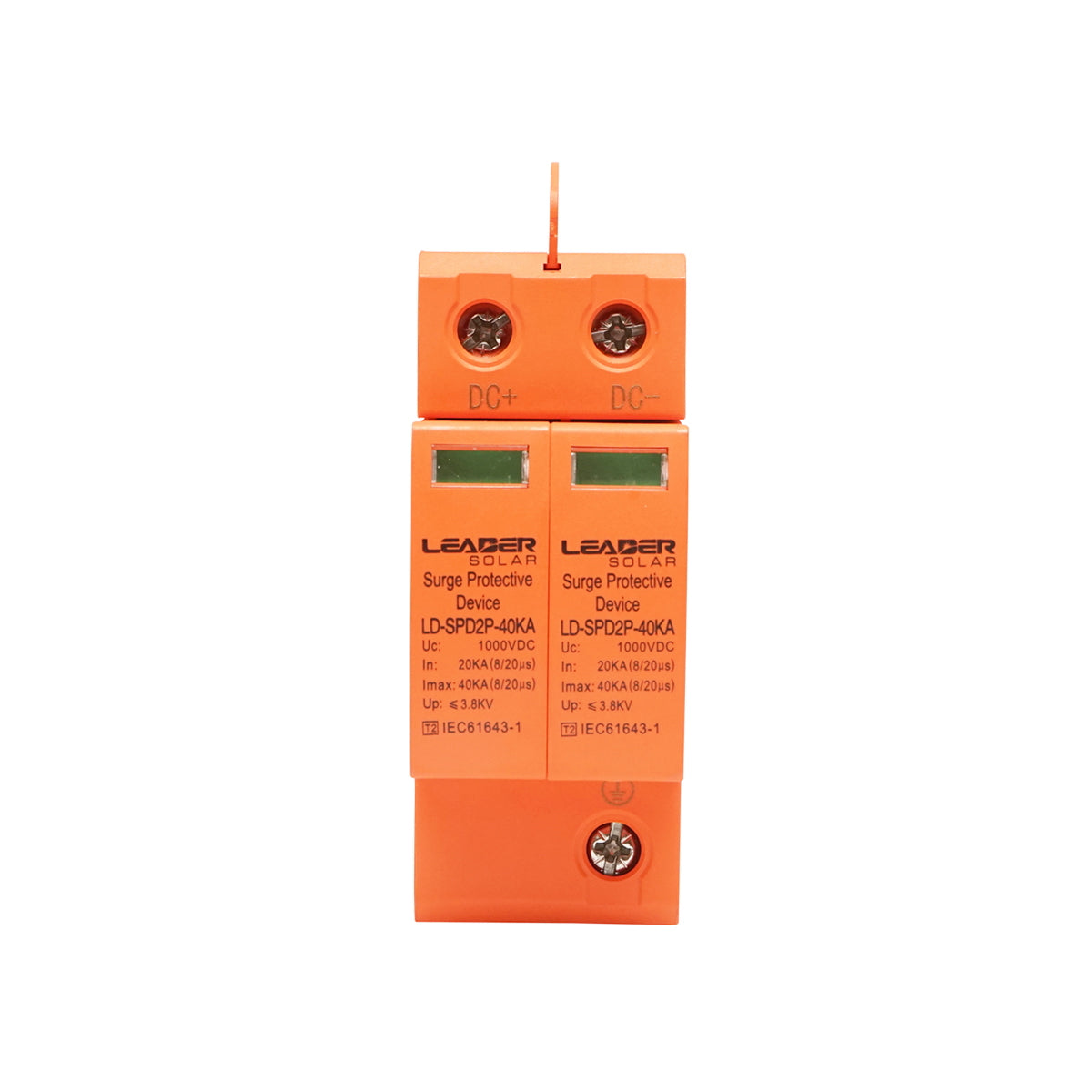 Surge protector with signaling for photovoltaic systems LD-SPD-2P-40kA-1000VDC Leader