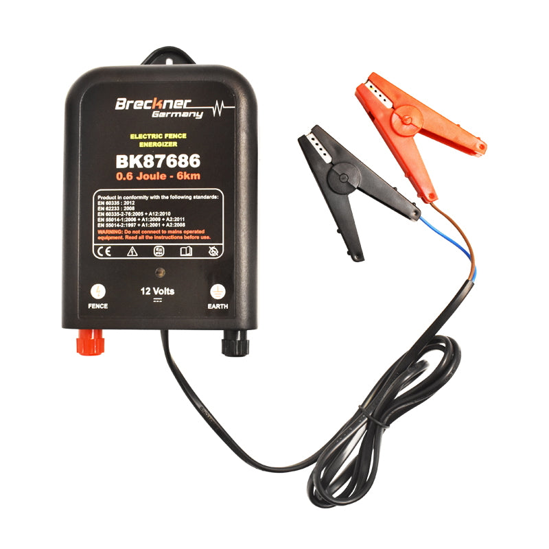 12V pulse generator, 0.6 Joule, 6km electric fence Breckner Germany
