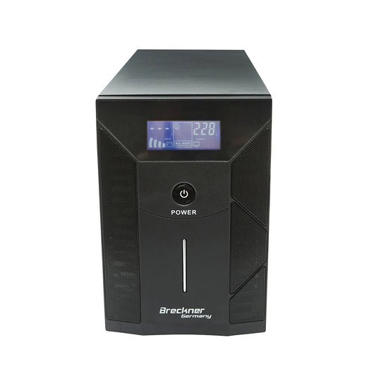 UPS 3000VA/1800W with 4x9Ah batteries and 3 shuko sockets, LCD, USB, AVR Breckner Germany