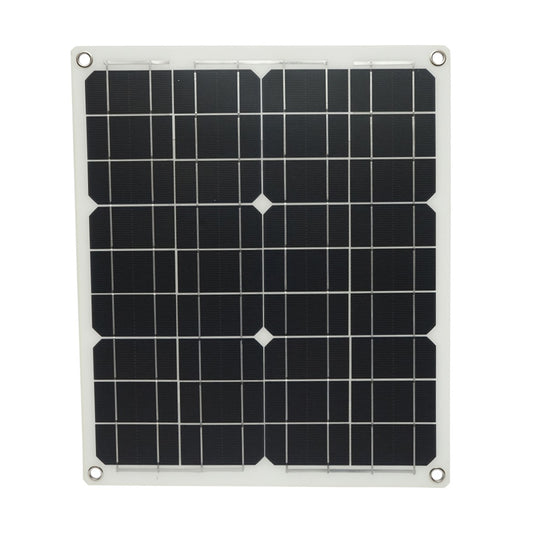 Portable solar photovoltaic system with 20W panel and USB, Type-C voltage regulator for camping