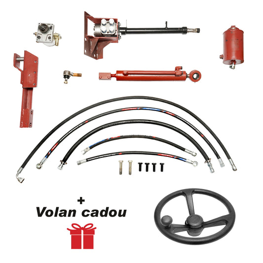 Complete power steering kit with Danfoss pump and hydraulic cylinder for U-445 with 4-cylinder engine
