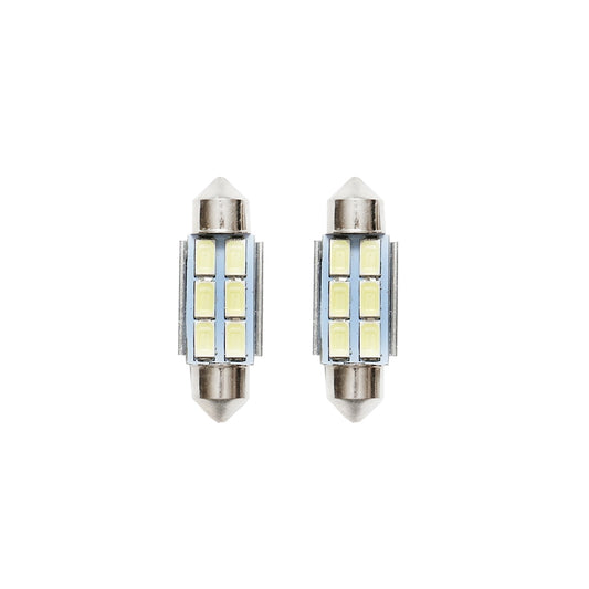 Set of 2 LED SMD SOFIT bulbs 36mm 12V 0.2A cold light Breckner Germany