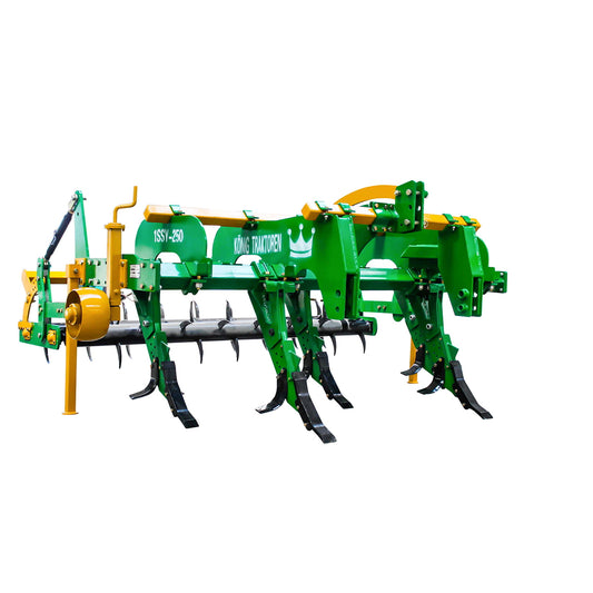 Scarifier with 5 fingers and 2 drums with spikes