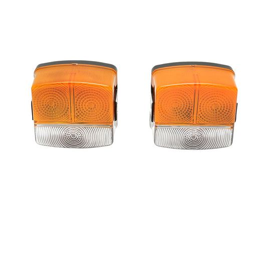 Set of signaling and position lights for the left/right side for John Deere, Renault, Deutz Fahr, Fendt OEM codes 3057564R91, 3226119R1, 6005014057, AL60127, X830180036000, 02377448, 04389584