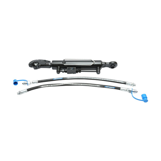 Hydraulic central drawbar with quick coupling, category 2-2, quick coupling, 585mm closed, stroke 245mm