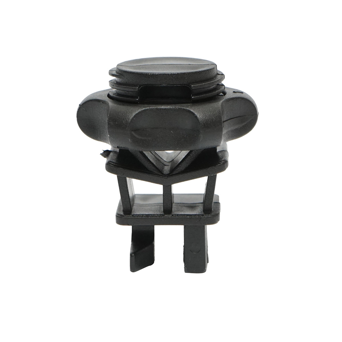 Black screw-type isolator for metal post electric fence Breckner Germany