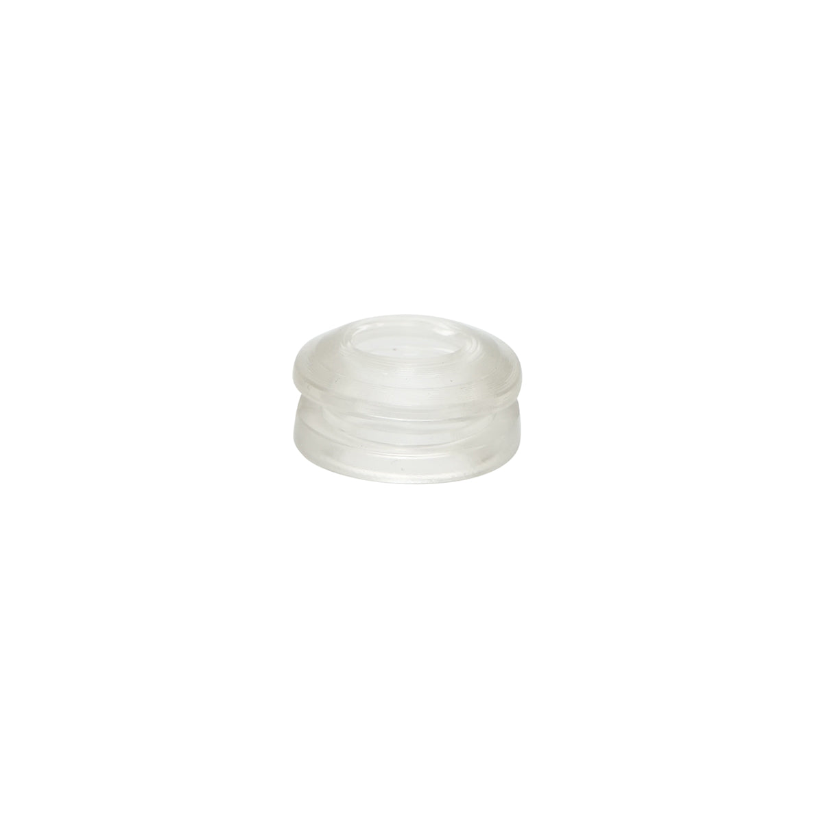 Transparent silicone gasket 16mm for drip tape/tube irrigation systems.