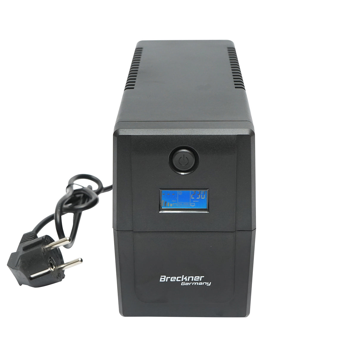UPS 600VA/360W with 7Ah battery and 2 schuko sockets, LCD, USB, AVR Breckner Germany