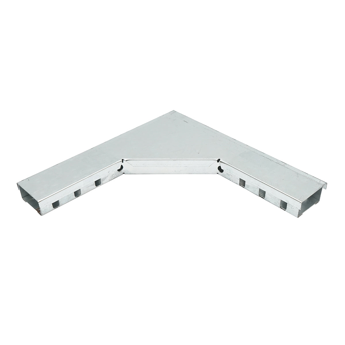 Horizontal bracket 90 degrees made of galvanized steel for gutter 25x50mm