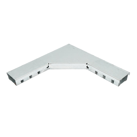 Horizontal bracket 90 degrees made of galvanized steel for gutter 25x50mm