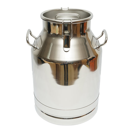 Stainless steel milk can with lid 30L cow milking machine Breckner Germany