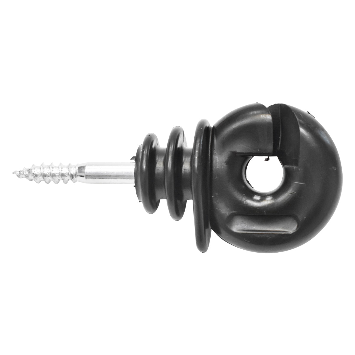 Compact black ring isolator with a diameter of 5.9mm, 89x40mm for electric fence Thor