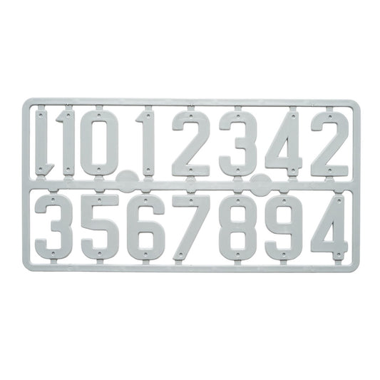 Template with 10 digits for numbering the hives