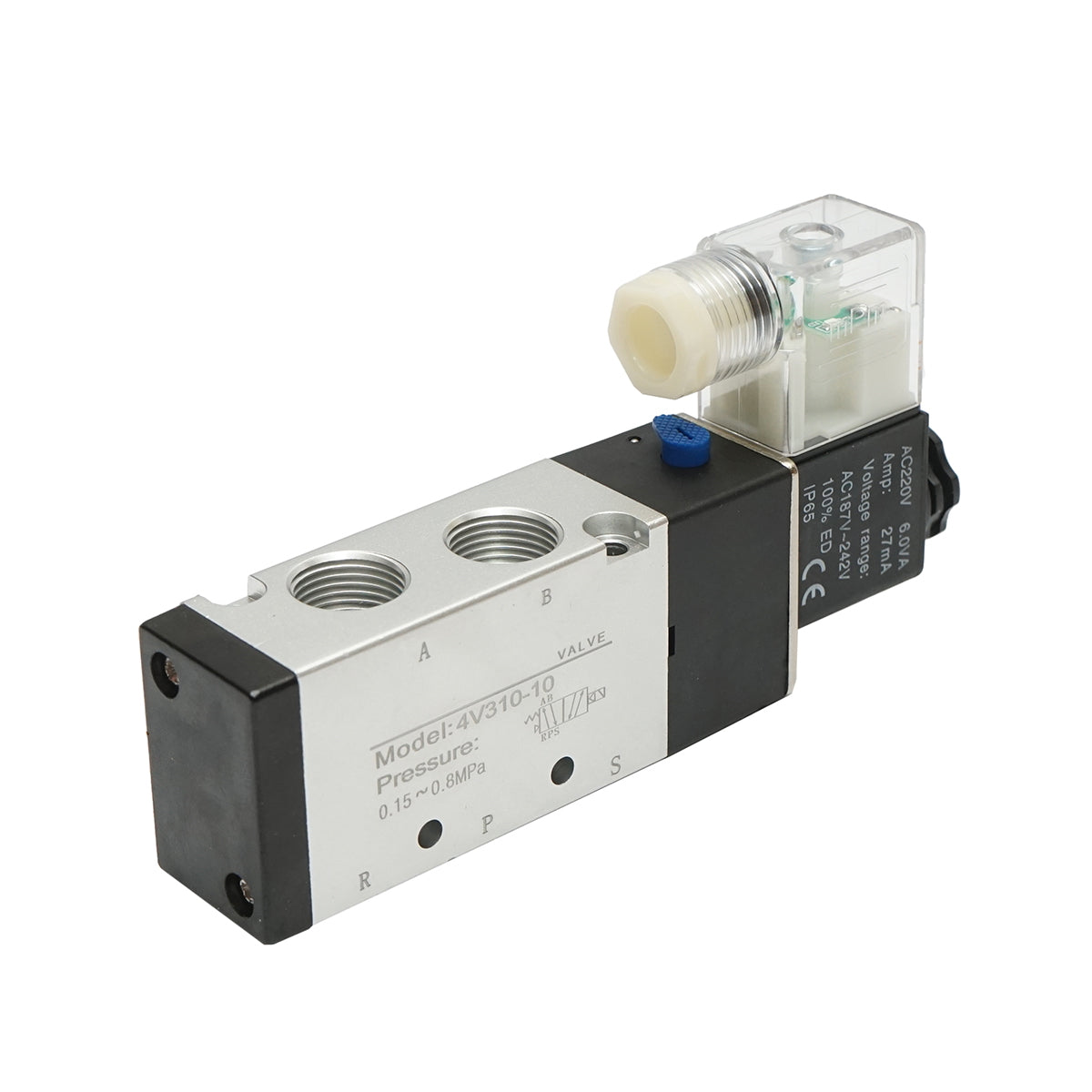 Pneumatic solenoid valve 2 circuits 3/8, DC24V, AC220V IP65 Forestry Tractor