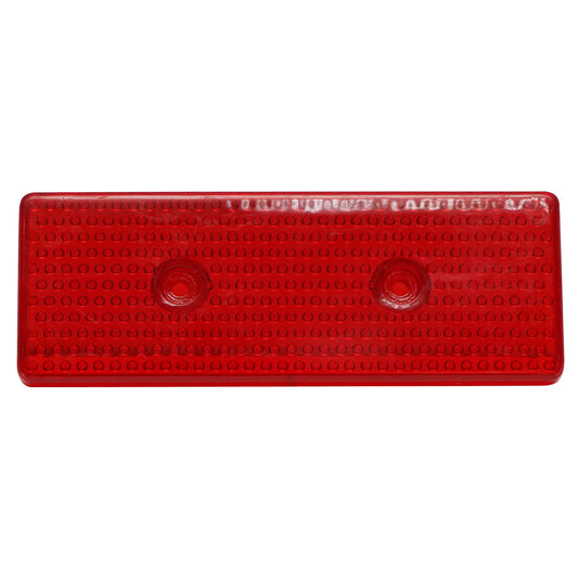 Red reflective catadioptric 43x119mm