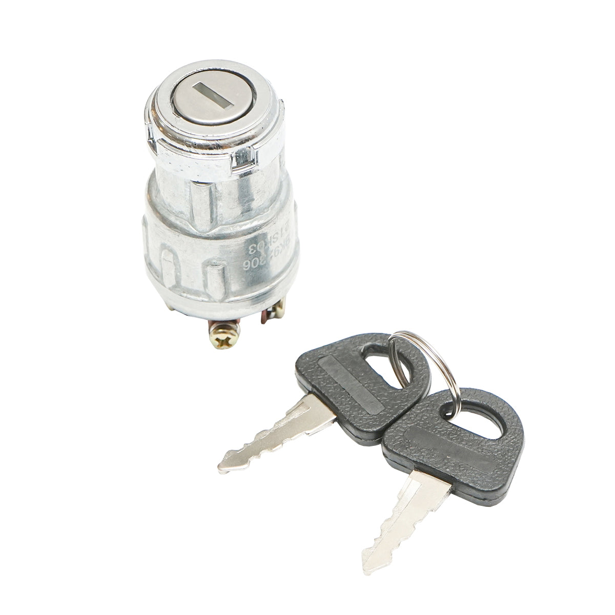 Universal ignition switch with key, 12V, 4 pins, diameter 34mm, mounting thread diameter 23.5mm Breckner Germany