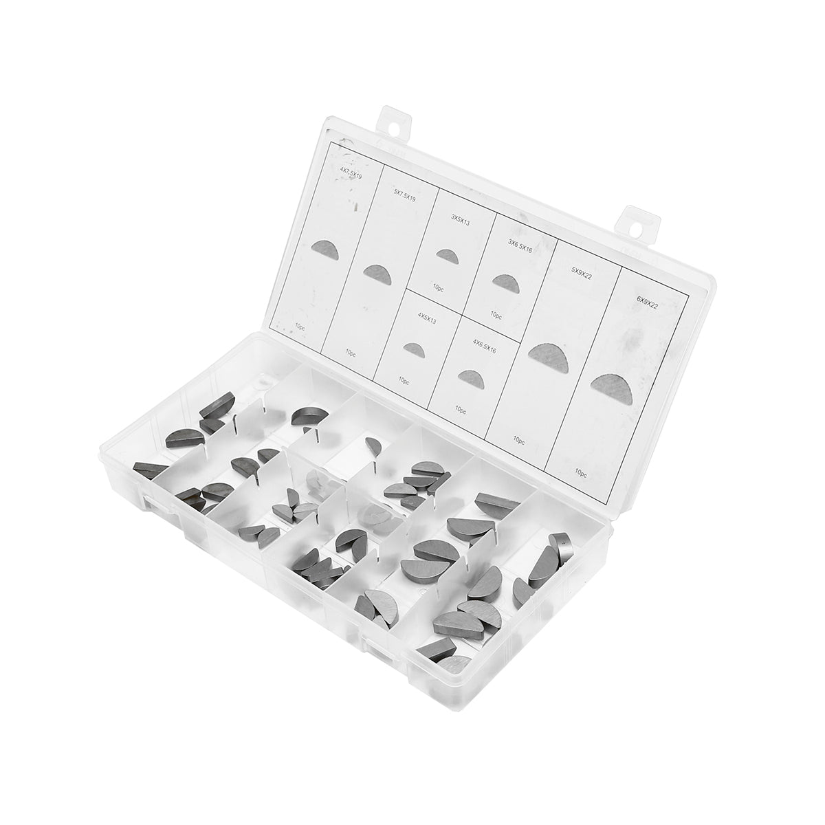 Woodruff semicircle pin kit 80 pieces