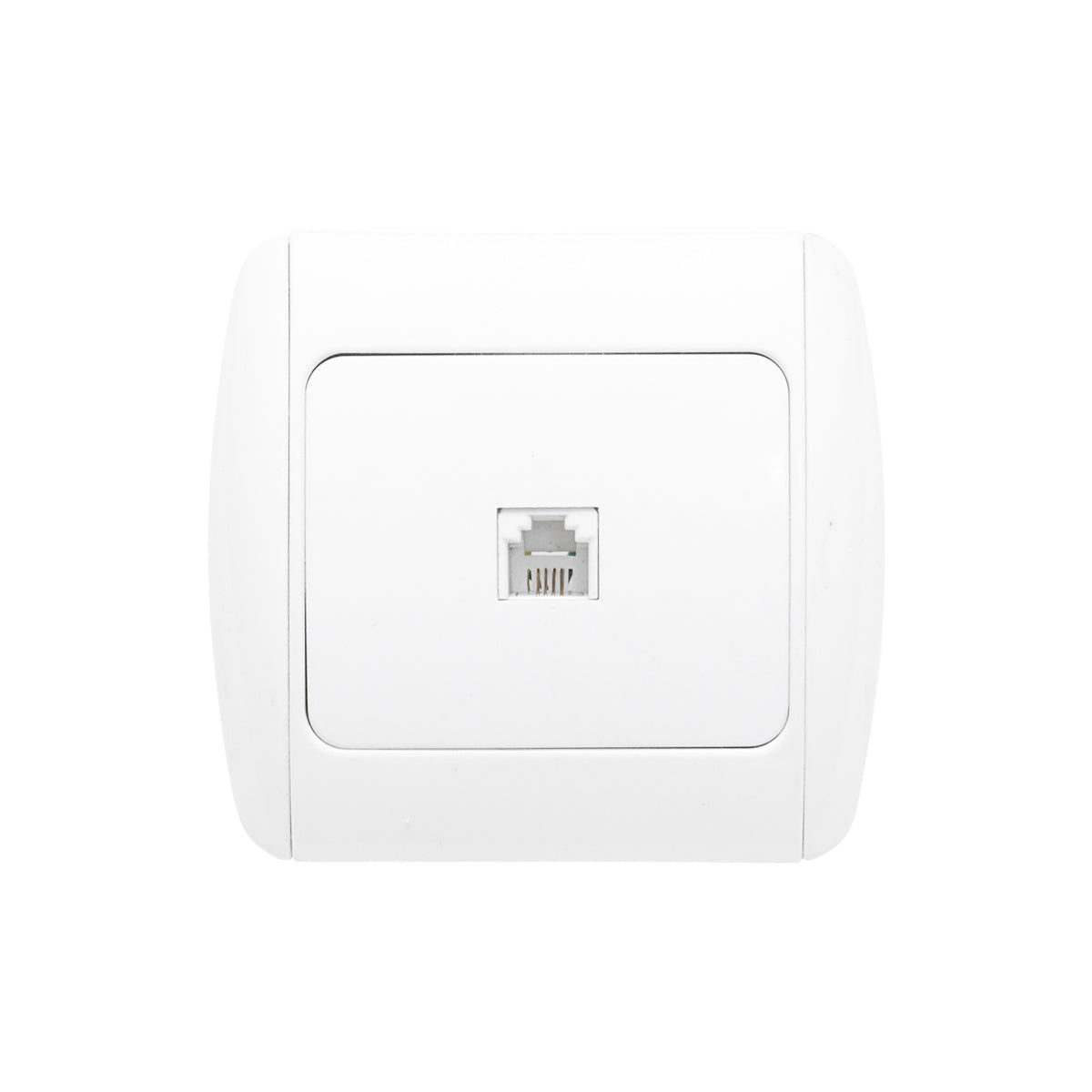 White RJ11 phone socket ST MAKEL recessed