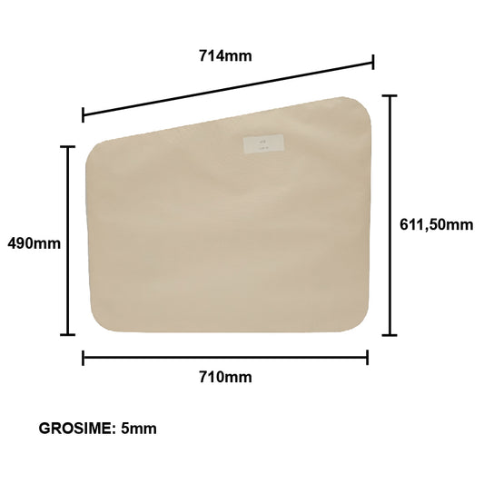 Window 714x611, 50x5mm mobile side of the old type square cabin UTB U-650