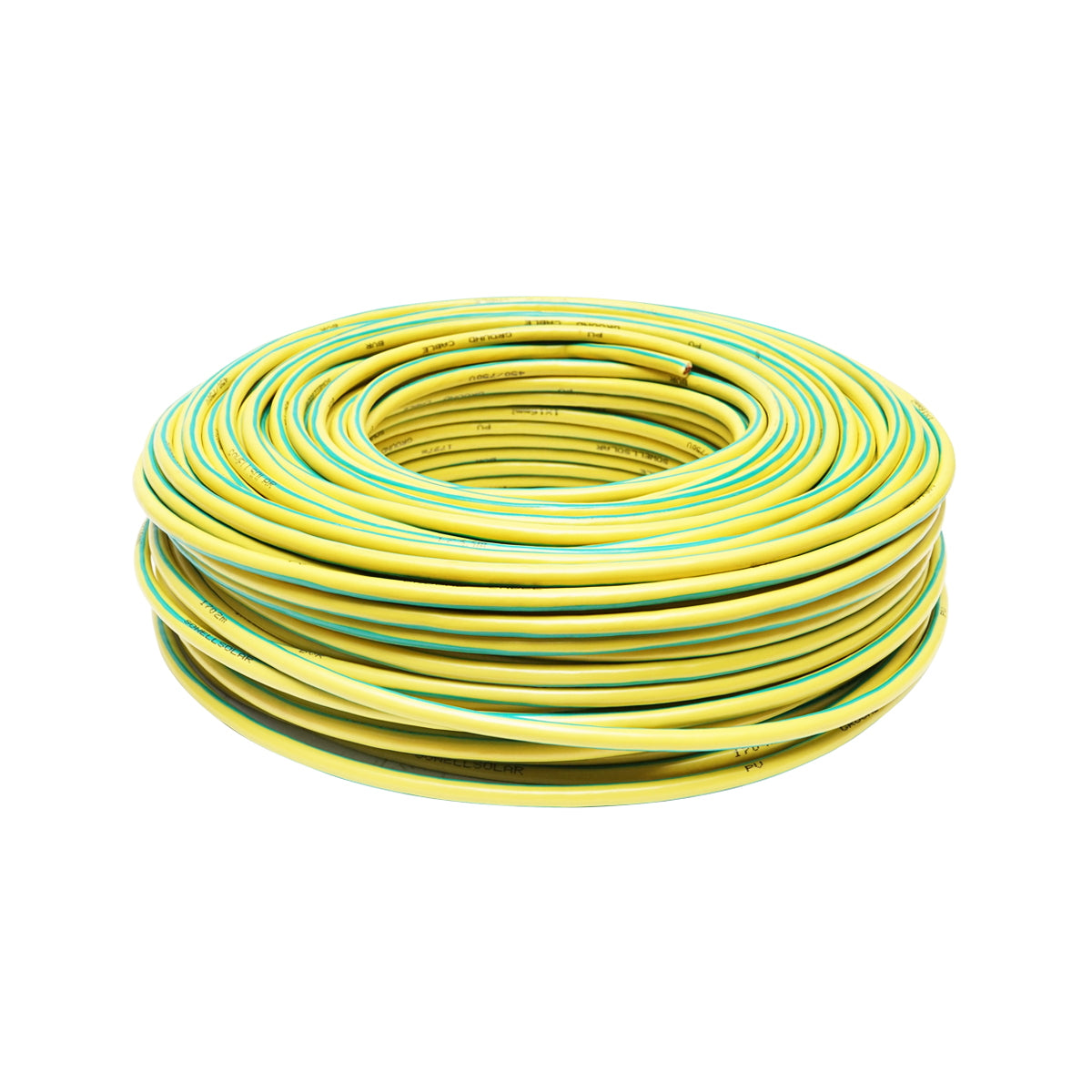Grounding cable made of copper, 50m for solar panels MYF 1x10mm, 450/750V green yellow