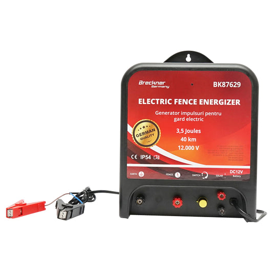 AC pulse generator device 12V, 3.5 Joules 40 Km electric fence Breckner Germany