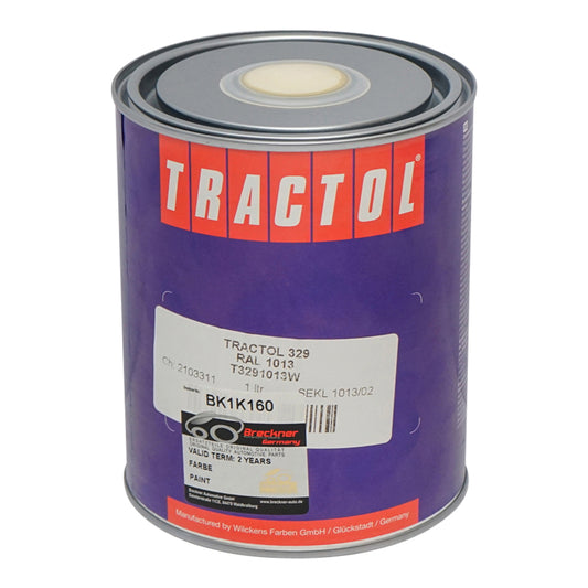 Bobcat type white automotive paint 1L Tractol