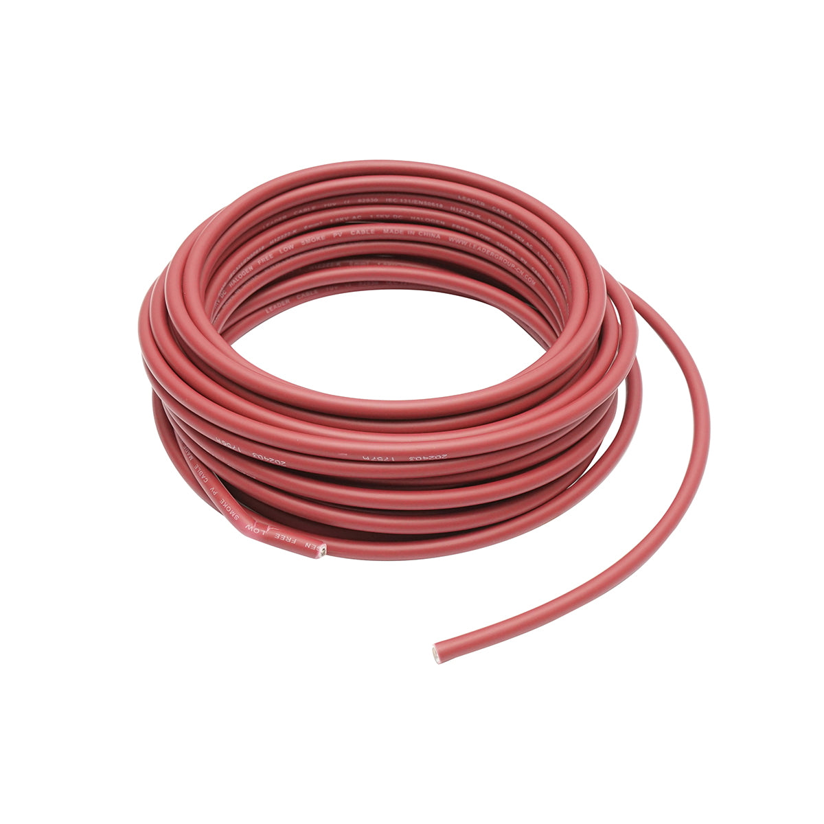 Solar panel cable roll 6mmx10m red 1.5KV, H1Z2Z2-K Leader
