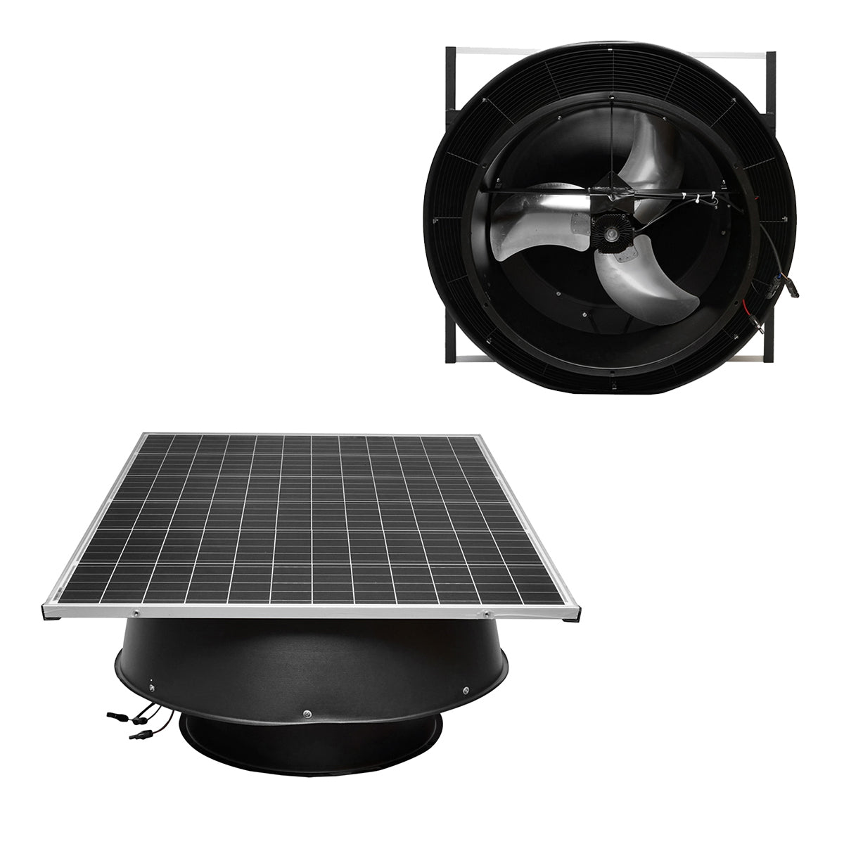 600mm axial ceiling fan with solar panel 12000m3/h Breckner Germany