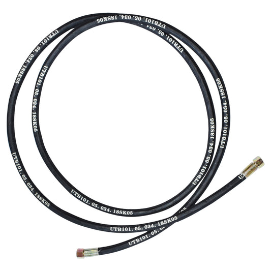 Pressure hose 2SN DN10 certified with hydraulically fixed ends L = 3400 mm (Reduction M20X20)