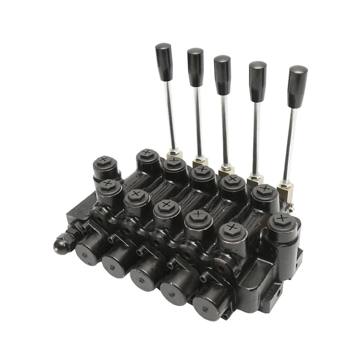 Hydraulic distributor with 5 ways with levers