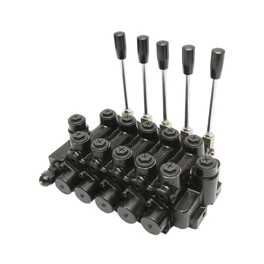 Hydraulic distributor with 5 ways with levers